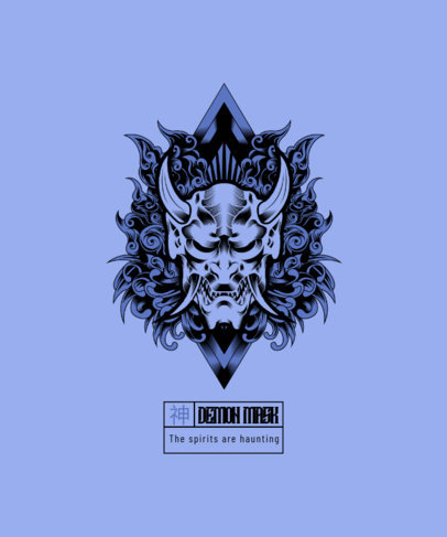 T-Shirt Design Maker Featuring a Demon Mask Clipart 