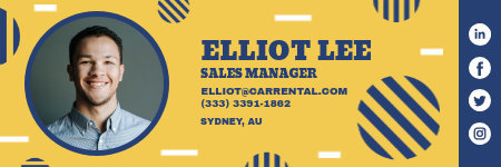 Placeit - Playful Email Signature Template for a Sales Manager