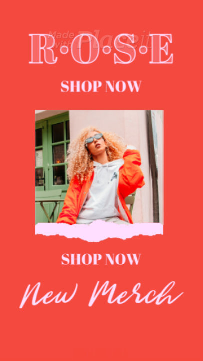 Instagram Story Video Template for a Pop Artist's Merch Promo