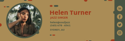 Email Signature Template with Earthly Tones 3232h