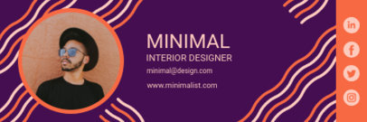 Email Signature Design with Colorful Wavy Lines 3232r