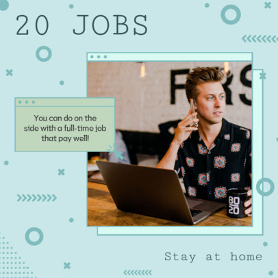 Instagram Post Creator with Jobs Ideas to Start From Home 3235e