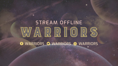  Destiny-Inspired Twitch Offline Banner Template Featuring a Planetary Background 3223g