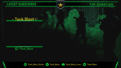 Twitch Overlay Design Template Featuring a War-Themed Background 3225c