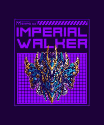T-Shirt Design Creator Featuring a Final Boss Robot