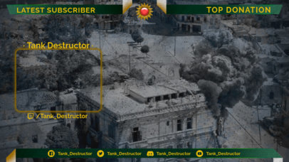 Twitch Overlay Generator Featuring a War-Themed Graphic in the Background 3225e