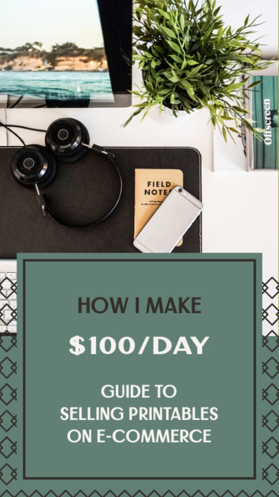 Instagram Story Design Template for a Guide on e-Commerce Hustles