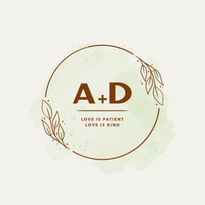 Logo Generator Featuring Two Initials and Floral Ornaments
