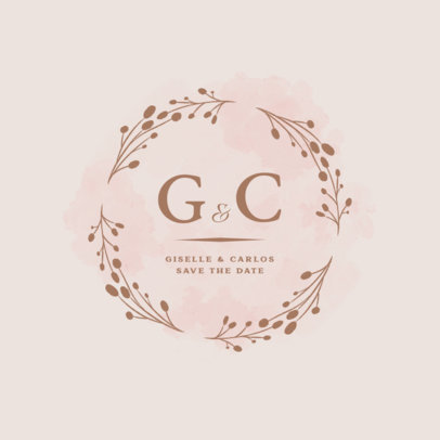 Monogram Logo Template for Wedding Ceremonies