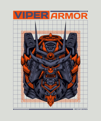 Illustrated T-Shirt Design Maker Featuring a Sci-Fi Robot