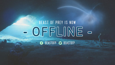 Twitch Offline Banner Maker for Destiny Fans Featuring a Space-Themed Background 3223f