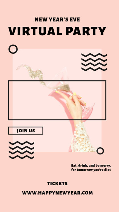 Modern Instagram Story Maker for a Party on New Year's Eve