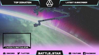 Destiny-Inspired Twitch Overlay Template with Space-Themed Graphics 3222i