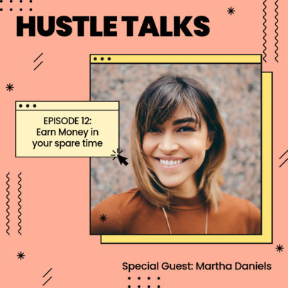 Instagram Post Creator to Promote a Podcast of Hustle Ideas 3235f