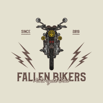 Online Logo Creator for Biker Clubs Featuring an Illustrated Vintage Bike