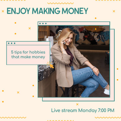 Instagram Post Maker for a Livestream for Freelance Jobs