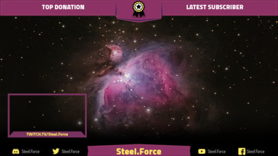 Twitch Overlay Design Generator with Space-Themed Aesthetics 3222d
