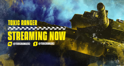 Intense Twitch Banner Generator with a War Tank Picture 3226d