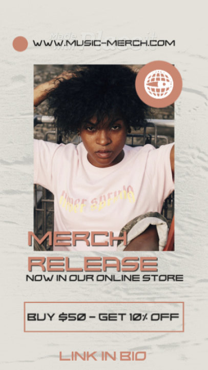 Instagram Story Video Maker for Music Merch Clothing Brands