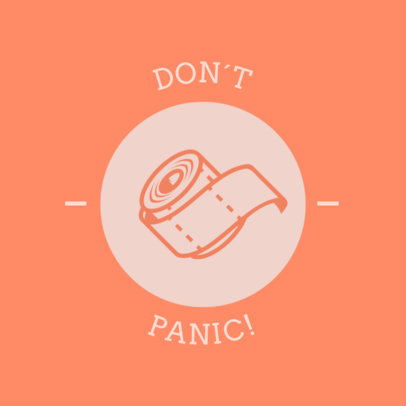 Logo Template Featuring Illustrations of COVID Prevention Measurements