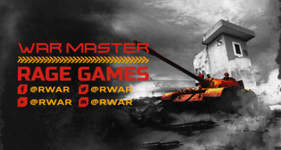 Twitch Banner Design Creator with Graphics Inspired by World of Tanks 3226a