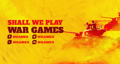 Twitch Banner Template for War Games Streamers 3226c