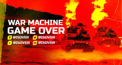War-Themed Twitch Banner Creator with Powerful Graphics of Tanks 3226e