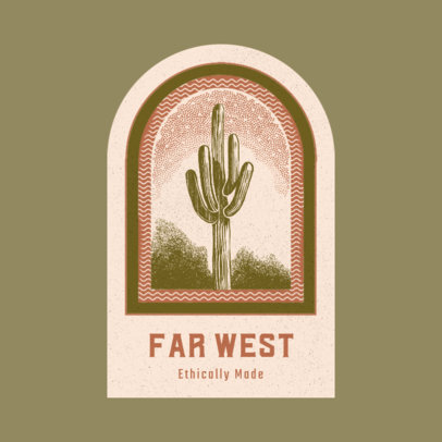 Logo Generator for Ethical Brands Featuring a Desert Landscape Illustration 