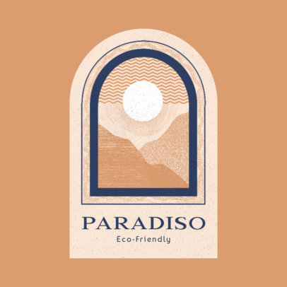 Eco-Friendly Resort Logo Generator Featuring an Abstract Landscape Graphic 