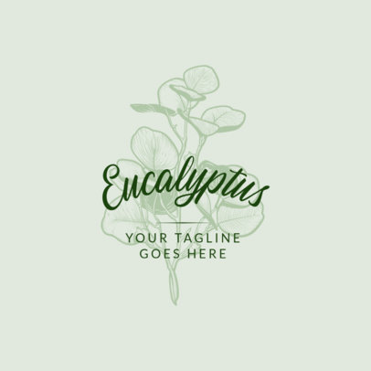 Logo Maker Featuring Engraved Flower Graphics 