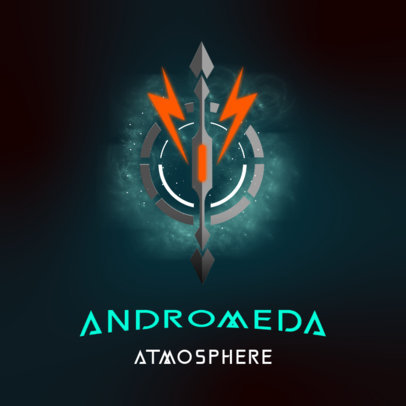 Futuristic Logo Template with an Extraterrestrial Emblem