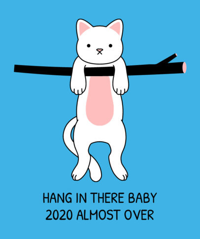 Illustrated T-Shirt Design Maker Featuring Hanging Pets 