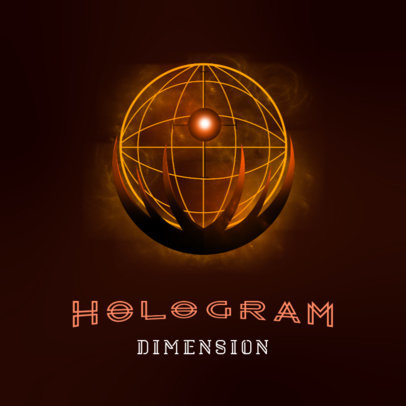 Gaming Logo Template with a Holographic Emblem 3916n