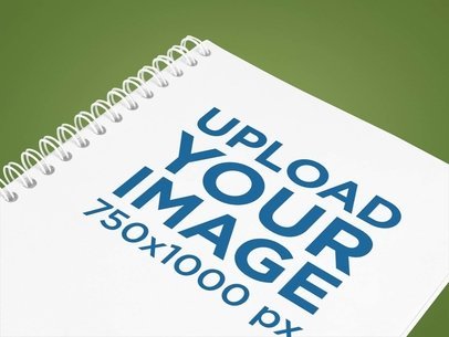 Angled Upper Part of a Spiral Notebook Template Against a Transparent Background a14828