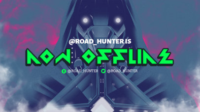 Twitch Offline Banner Creator Featuring an Ominous Cyborg Illustration 3221d