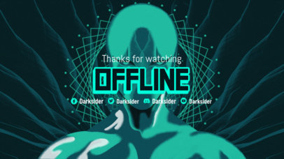 Twitch Offline Banner Generator Featuring an Illustrated Character Inspired by Destiny 3221f