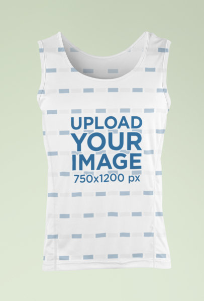 Mockup Featuring a Sublimated Ghosted Tank Top