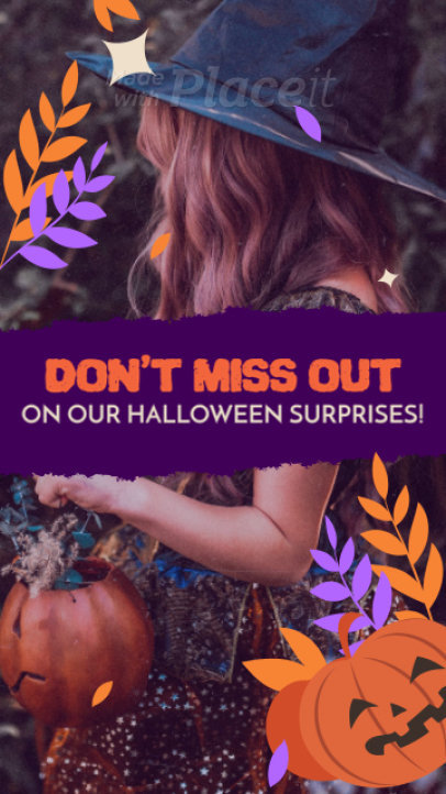 Instagram Story Video Generator Featuring a Cute Pumpkin Animated Graphic