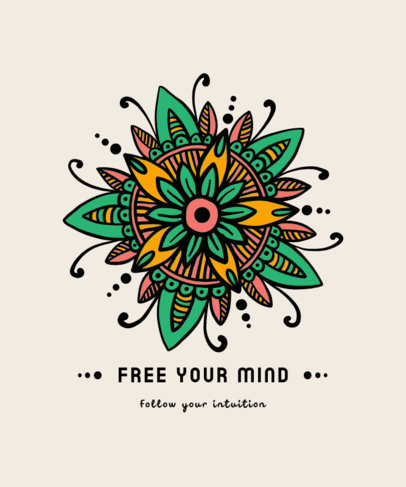 T-Shirt Design Maker Featuring Colorful Mandalas