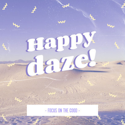 VSCO-Style Instagram Post Maker Featuring a Happy Quote 3251e