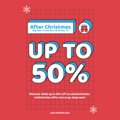 Instagram Post Template for an After X-Mas Sale 