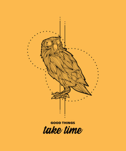 Mandala T-Shirt Design Maker Featuring an Owl