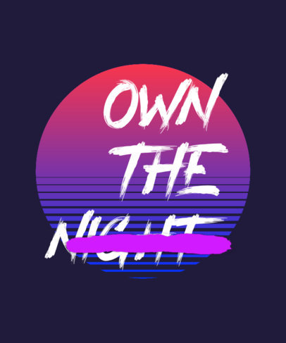 T-Shirt Design Template Featuring Text and Brush Strokes