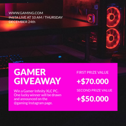 Cool Instagram Post Maker to Promote Gaming Giveaways 