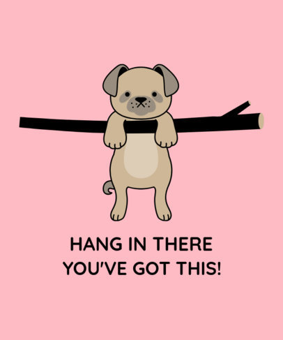 T-Shirt Design Generator with a Hanging Puppy Illustration