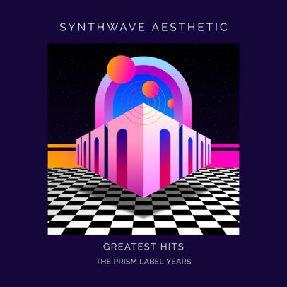 Album Cover Template with Surreal Elements 