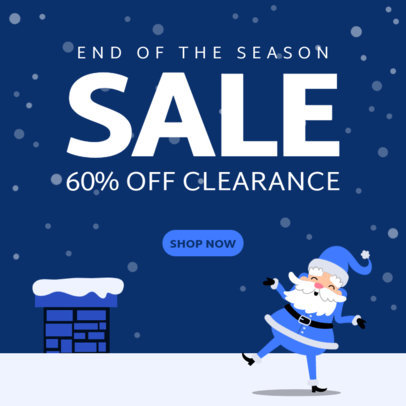 Christmas-Themed Instagram Post Maker for Winter Season Sale