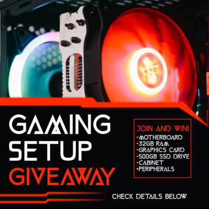 Instagram Post Template to Announce a Gaming Giveaway