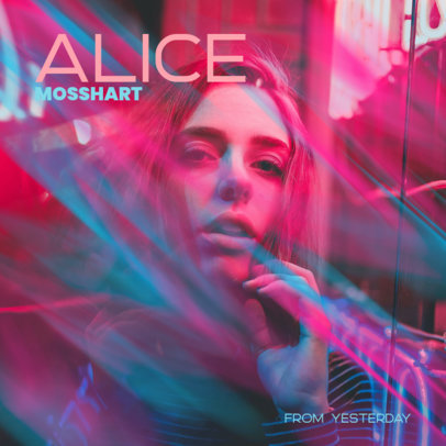 Album Cover Design Template for Alt-Pop Singers