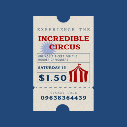 Music Logo Maker Resembling a Carnival Ticket 